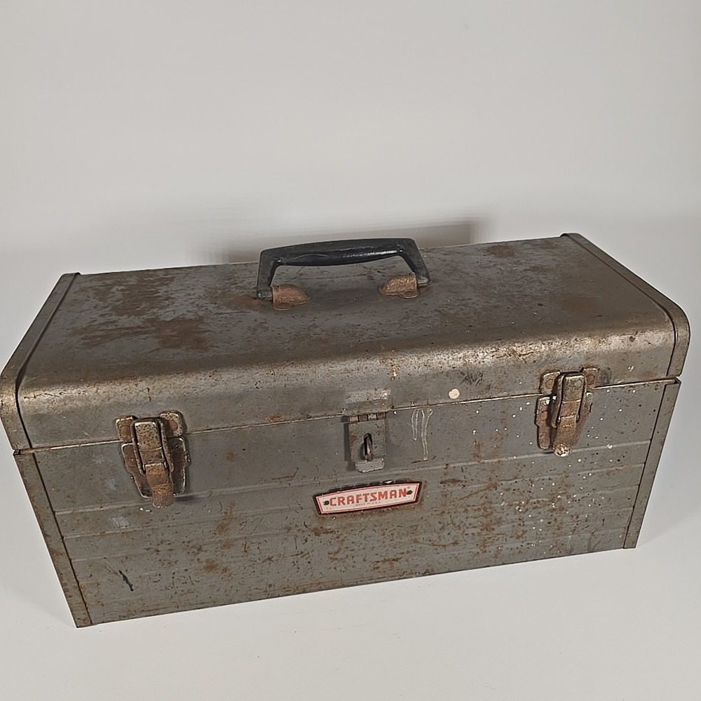 Vintage 6512 Craftsman Tool Box 20"x 9-1/2"x 8-1/2" w/Tray